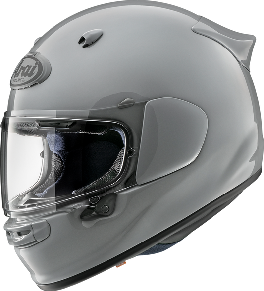 Arai Helmets Contour-X helmet in solid light gray, size extra large, showing the smooth aerodynamic design and ventilation vents.