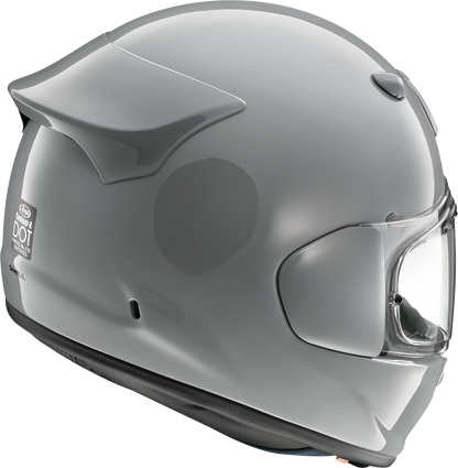 Arai Contour-X helmet in solid light gray, extra large size, showcasing the smooth aerodynamic design and secure strap system.