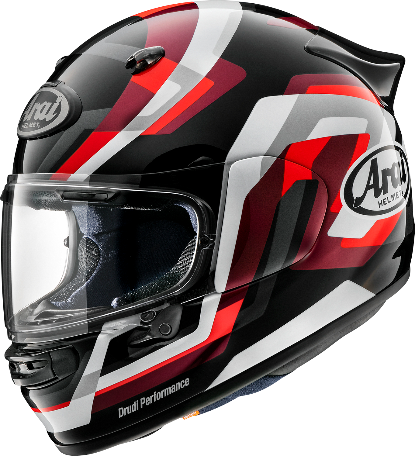 Arai Helmets Contour-X Snake helmet in 2XL with integrated rear spoiler and logo duct, shown from a side angle.