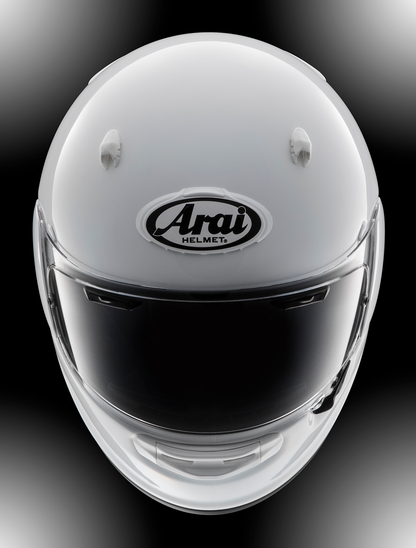 Araii Helmets XG Chin Vent in Diamond White, showcasing the sleek vent design on the helmet's front.