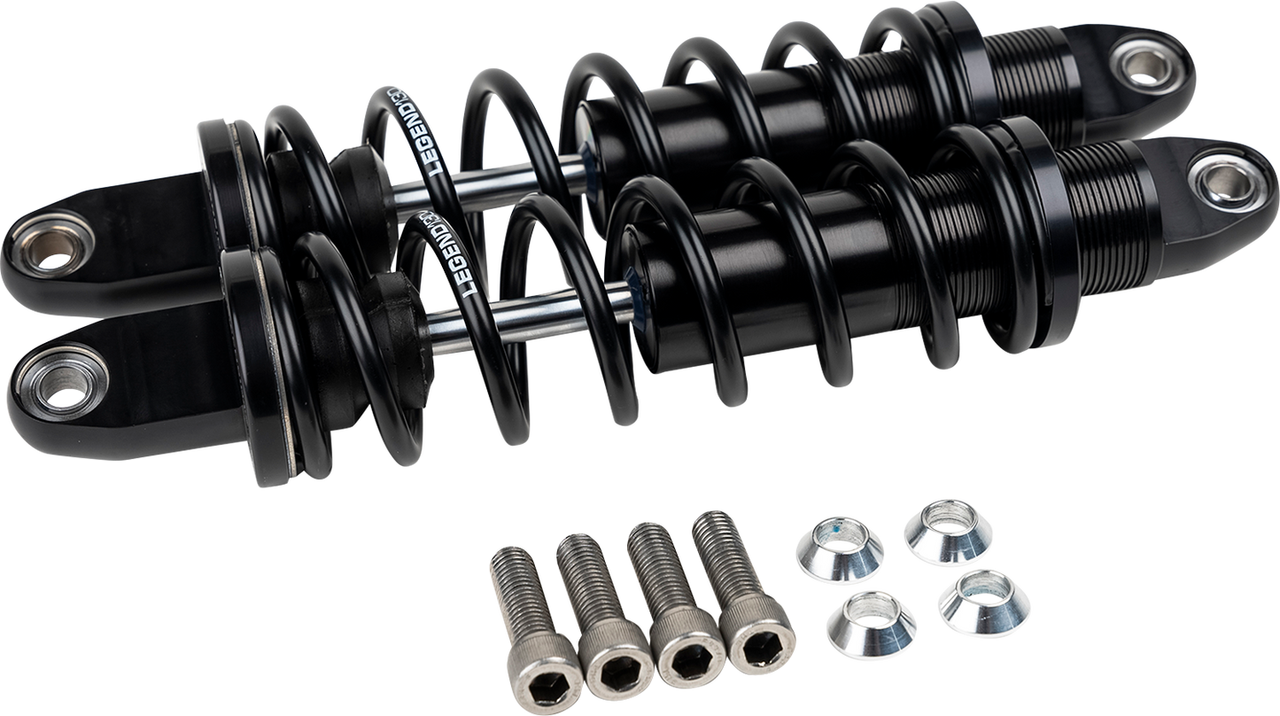 Legend Suspension REVO Triglide suspension kit, 13.6-inch upgrade for 2017+ Harley Trikes, showing the assembled suspension components.
