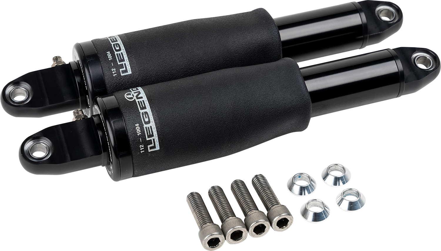 Legend Suspension AIR Tri-Glide air suspension system, 13.6-inch, with visible components and air bags for vehicle ride comfort.