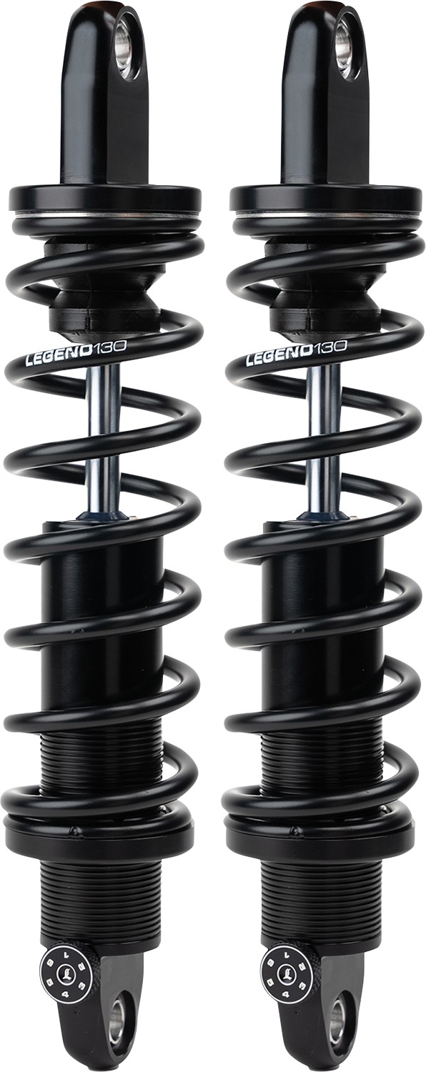 Legend Suspension REVO-A Triglide suspension in black, heavy-duty 13.6-inch replacement part for Harley Davidson Triglide motorcycles