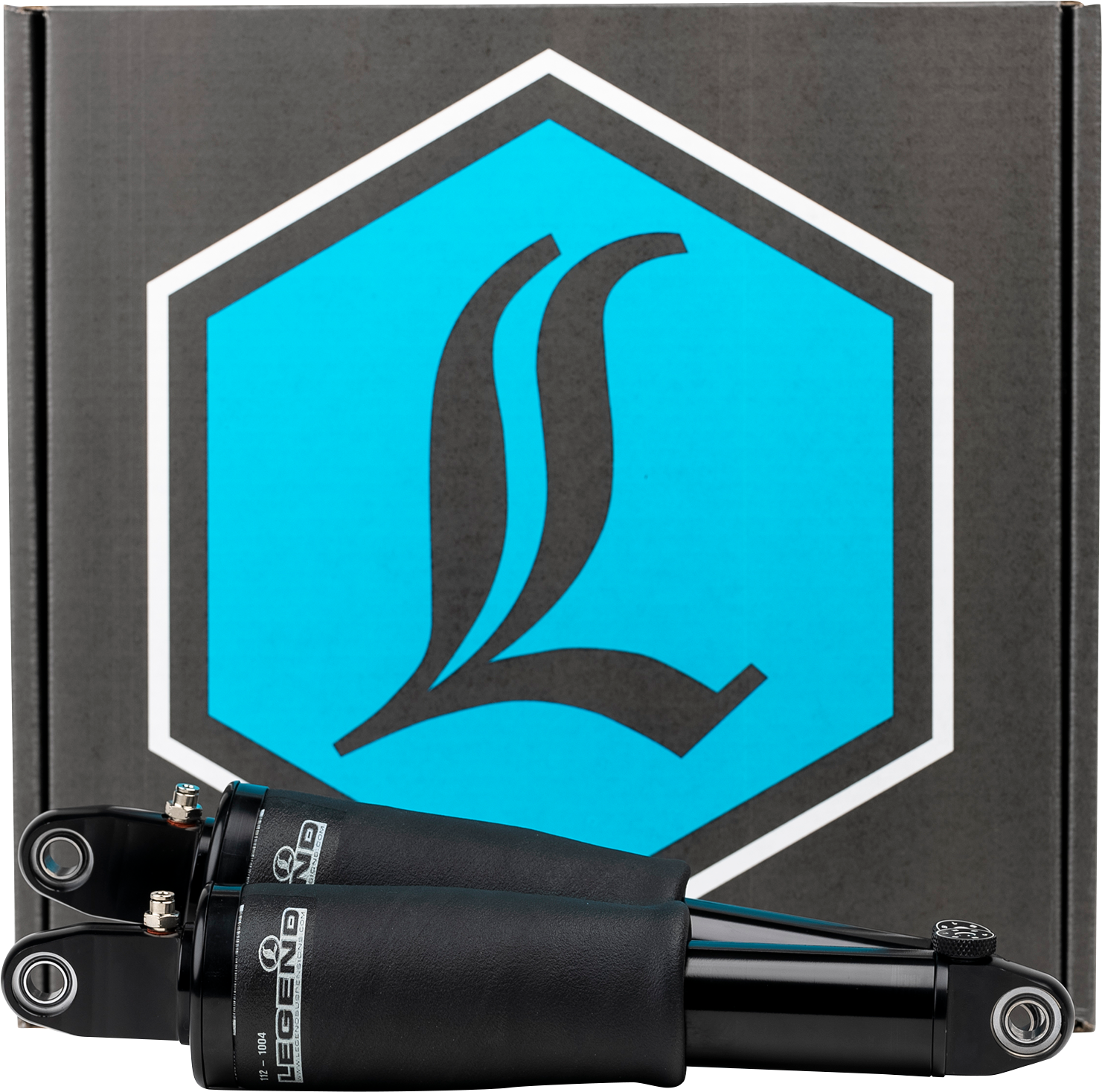 Legend Suspension AIR-A Tri-Glide Air Suspension Kit, 13.6 inch, with components for vehicle suspension system.