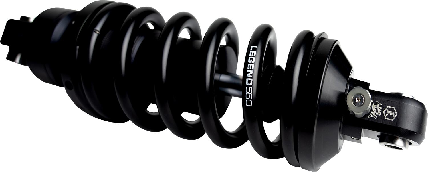 Legend Suspension Revo-A shock absorber for Harley Softail, 13.5-inch heavy-duty suspension part, shown in the image.