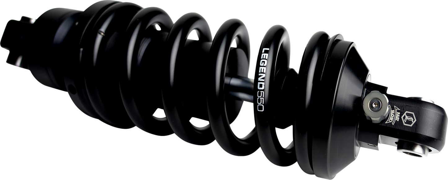 Legend Suspension Revo-A shock absorber for Harley Softail, heavy-duty 12.5-inch suspension component with durable build.