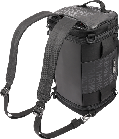 THRASHIN SUPPLY CO. passenger motorcycle bag with 32L capacity, versatile mounting options, and durable construction.