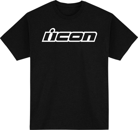Black ICON Clasicon™ T-Shirt 2XL with graphic design, made from soft cotton fabric, showcasing the iconic brand logo.
