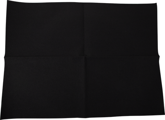 Black luggage lining material for seats by Drag Specialties, 27 x 36 inches, part number 3501-1964.