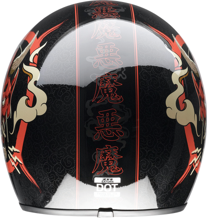 Z1R Saturn helmet in devilish gloss black and red, XL size, with sleek design and bold color accents.