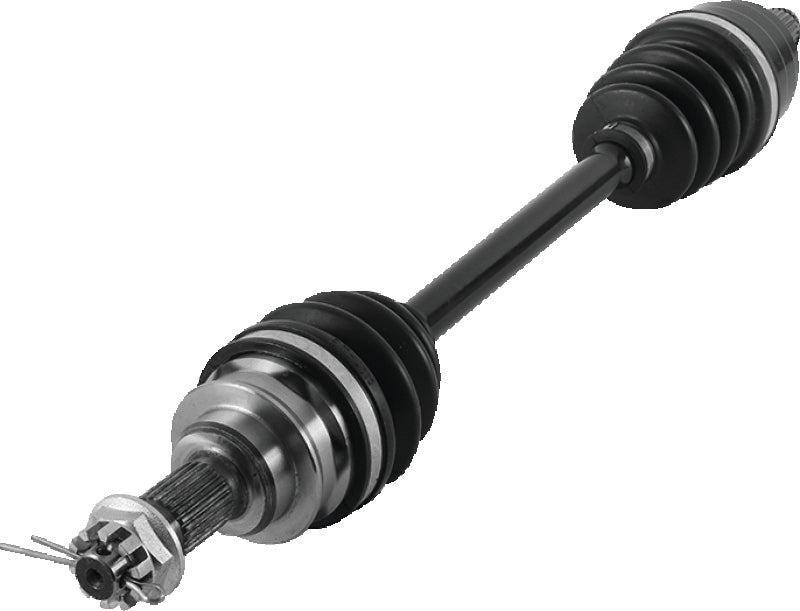 QuadBoss rear left axle for Honda TRX650FA FourTrax Rincon 2003-2012, showing the metal axle shaft with mounting ends.