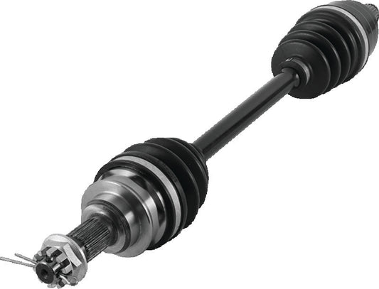 QuadBoss rear left axle for Honda TRX650FA FourTrax Rincon 2003-2012, showing the metal axle shaft with mounting ends.