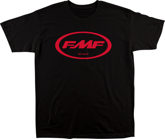 FMF Factory Classic Don T-Shirt in black and red, small size, featuring bold graphic design and comfortable fit.