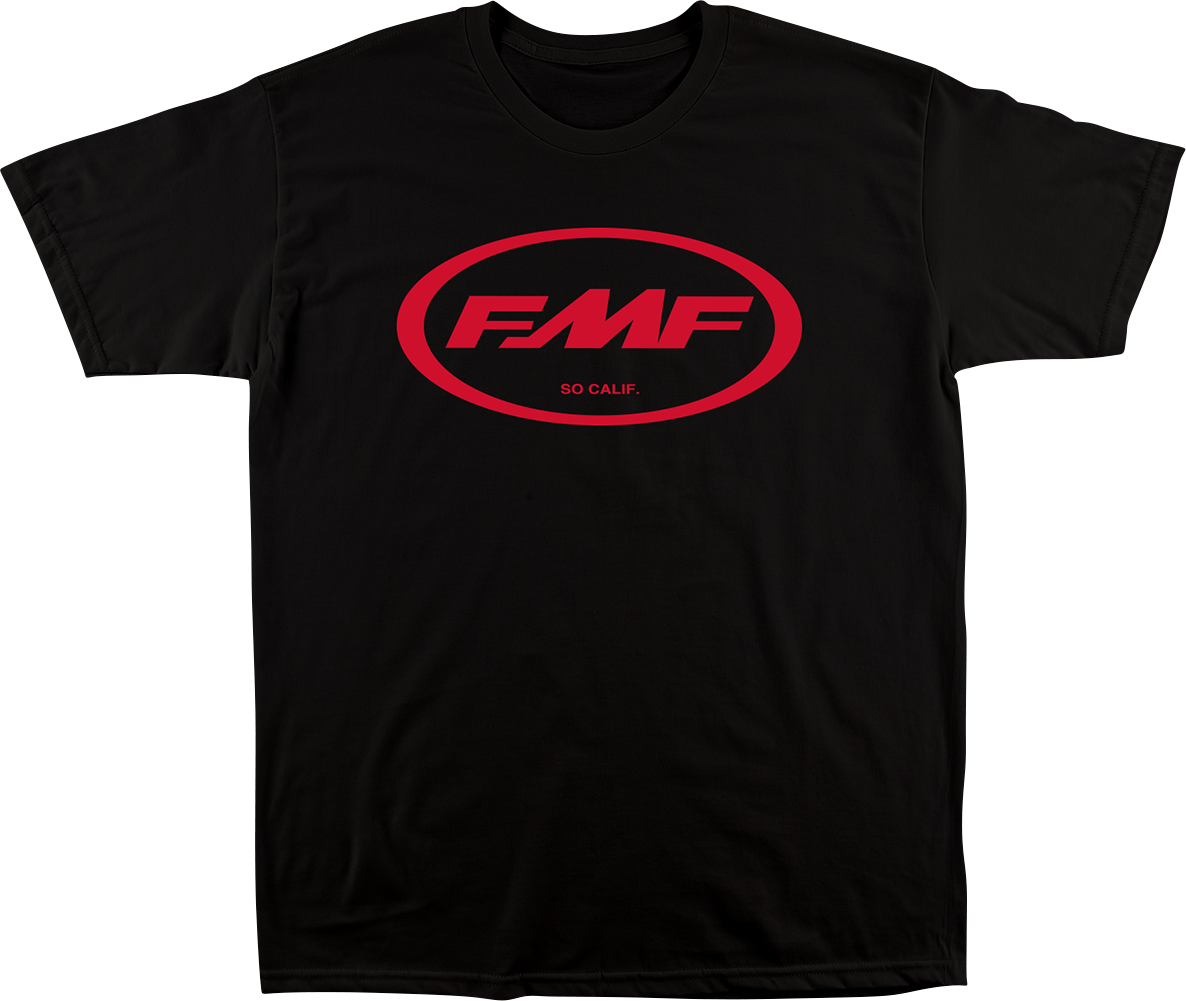 FMF Factory Classic Don T-Shirt in black and red, medium size, featuring bold graphic design on the front.