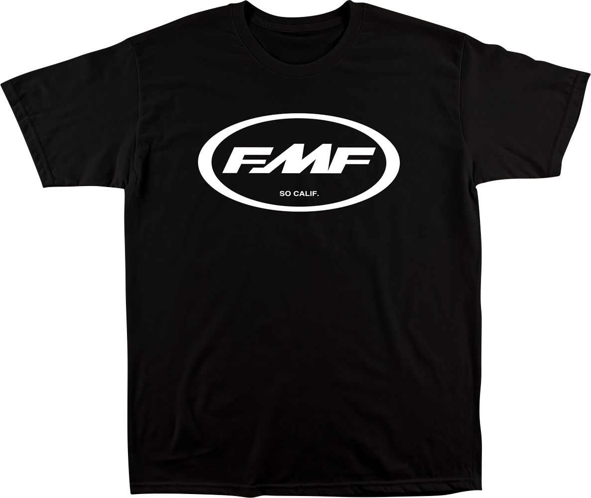 Black and white FMF Factory Classic Don T-Shirt in medium size, featuring the FMF logo and casual design.