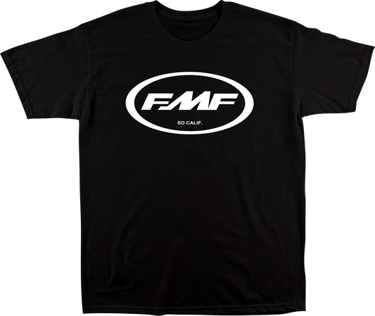FMF Factory Classic Don T-Shirt in black and white, 2XL size, featuring the FMF logo and classic design.