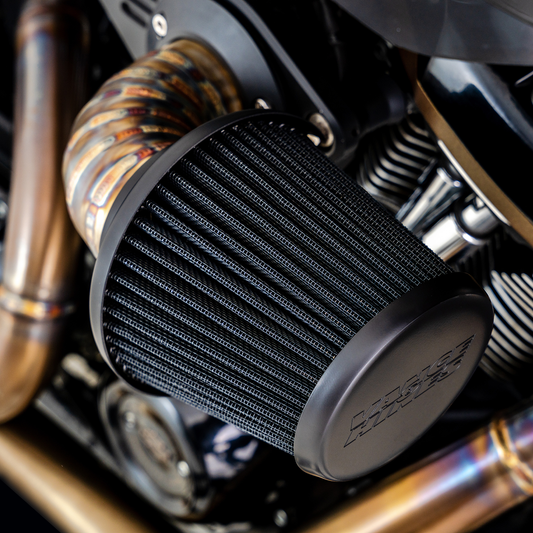 VANCE & HINES VO2 Falcon Air Intake Kit in stainless steel for motorcycle engine enhancement.
