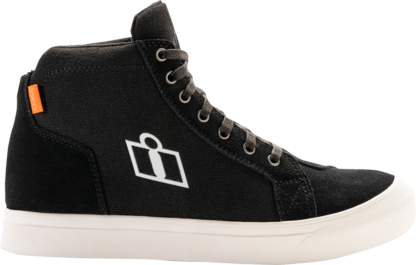 ICON Carga Boots in US size 8, durable leather work boots with D30® ankle inserts, designed for rugged work environments.