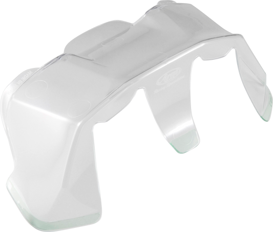 Arai Helmets DF-X2 diffuser extension in clear, designed for Arai helmets, shown attached to a helmet in the image.