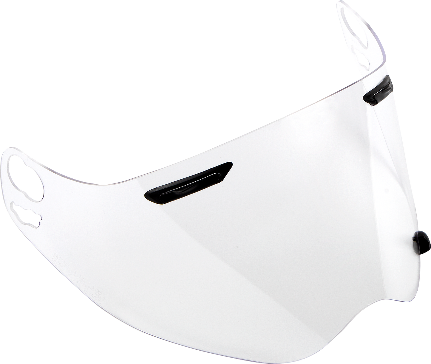 Clear vented shield for ARAI XD-4 motorcycle helmet, showing the transparent shield with vent openings and mounting edges.