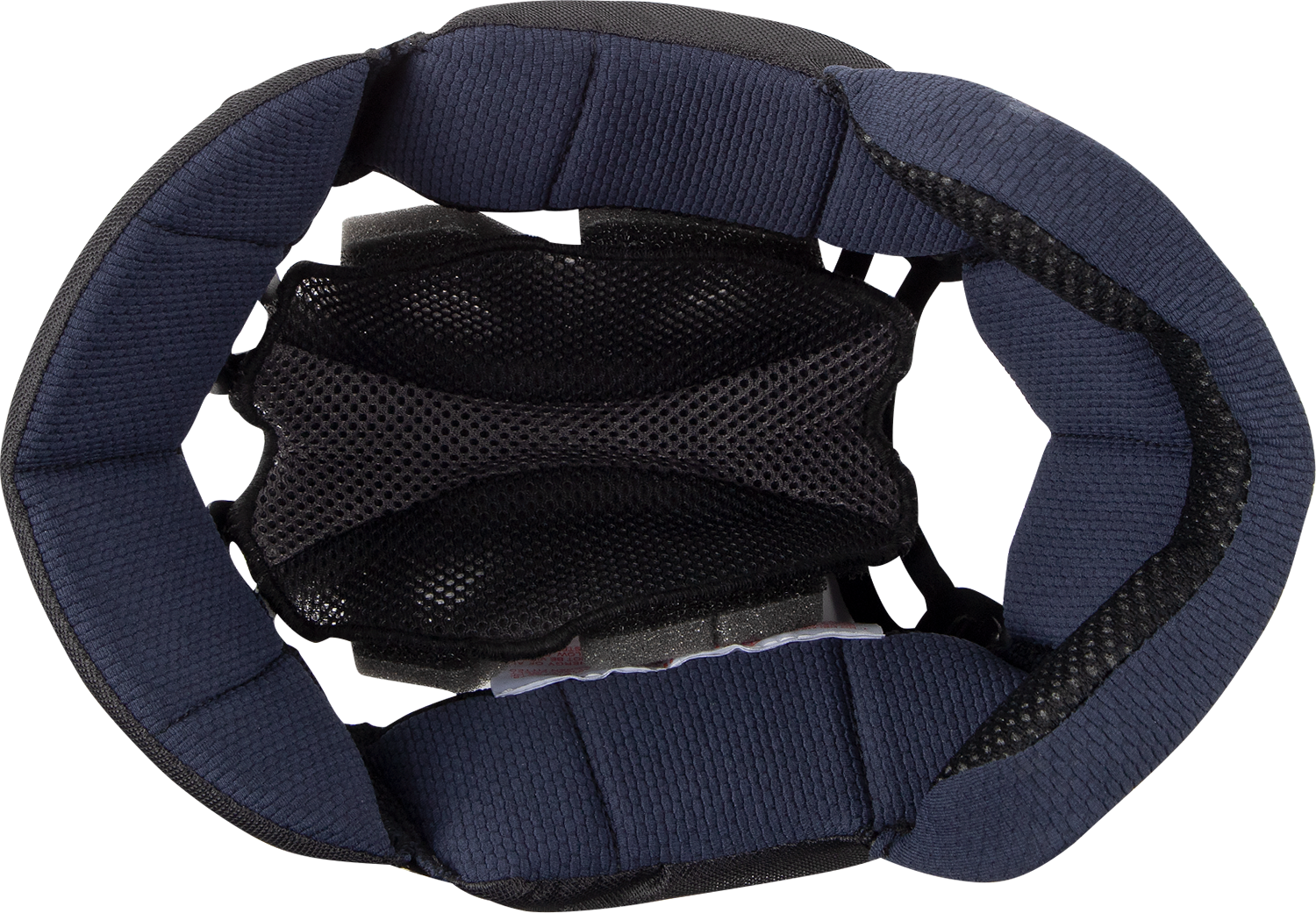 Interior pad for ARAI Helmets Corsair-X, Signet-X, Defiant-X, EP I 10mm, shown in black with foam padding.
