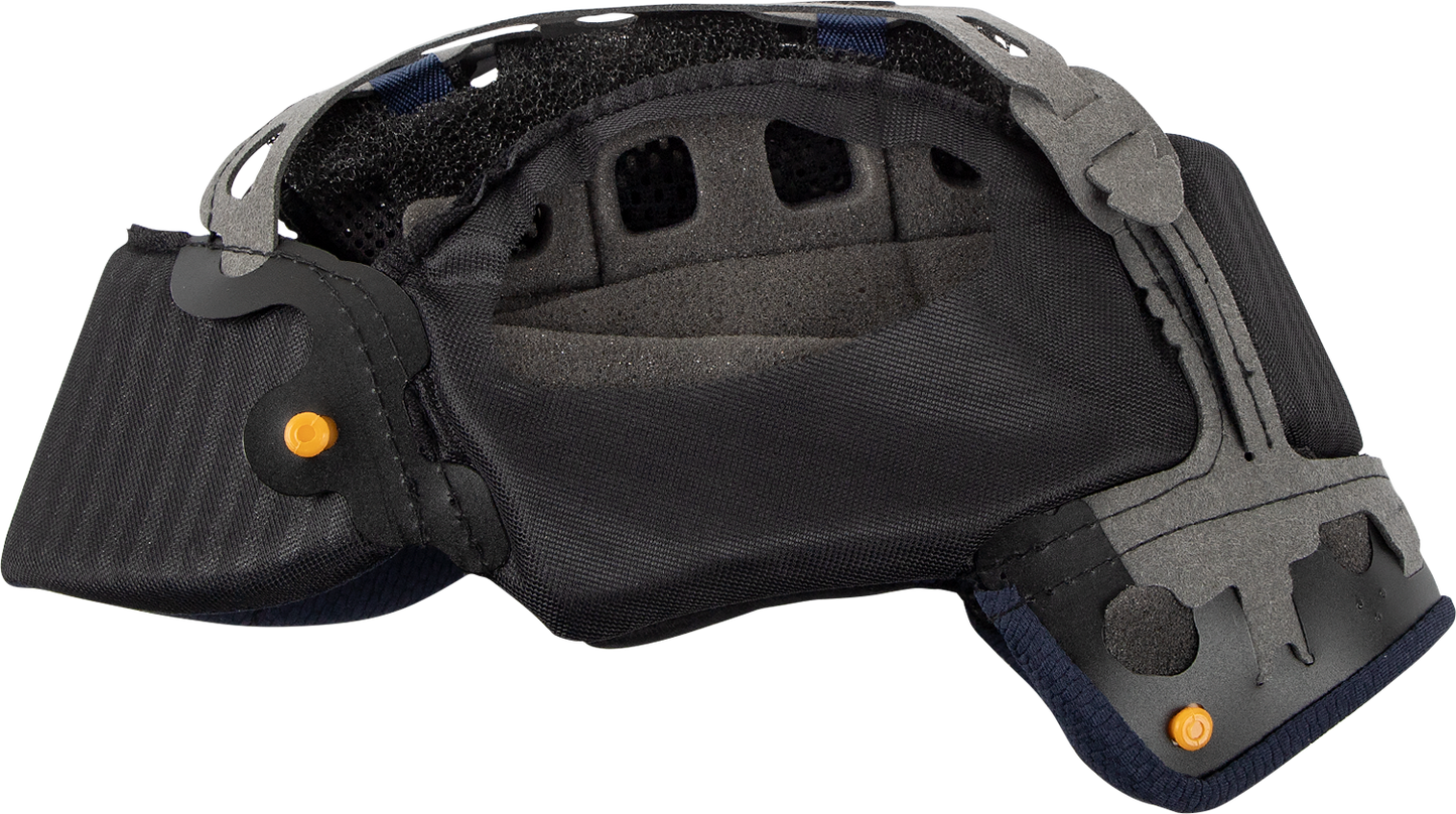ARAi HELMETS Quantum-X interior pad EP II, 7mm thickness, close-up view of helmet interior padding for comfort and fit.
