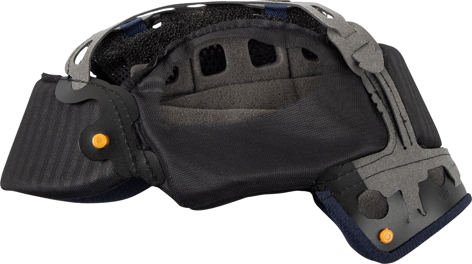 ARAi HELMETS Quantum-X interior pad EP II, 7mm thickness, close-up view of helmet interior padding for comfort and fit.
