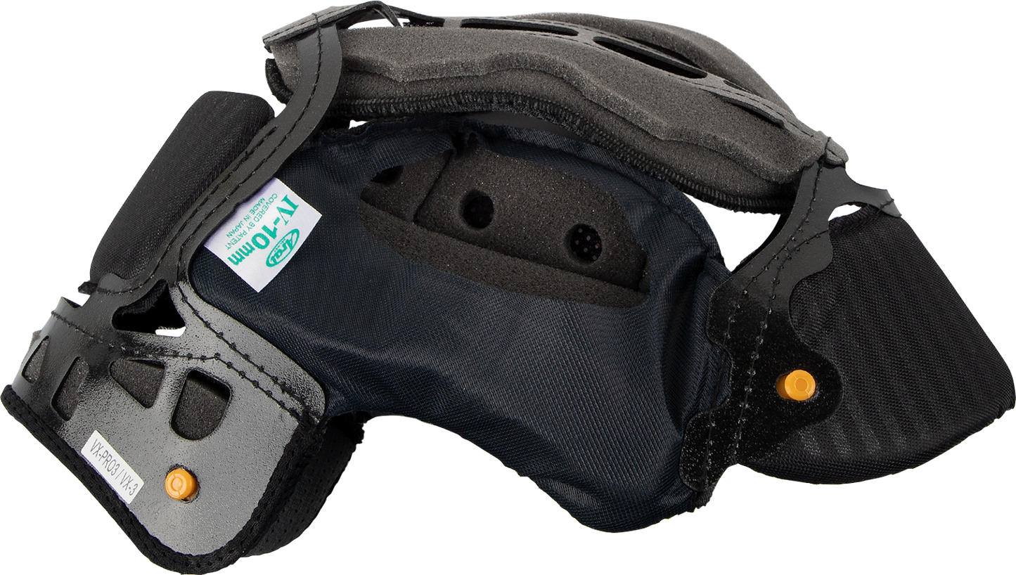 ARAÏ Helmets VX-Pro4 interior pad, 10mm replacement liner part for ARAI XD-4, VX-Pro3, and VX-Pro4 helmets.