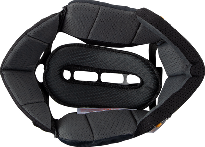 Close-up of ARAI HELMETS VX-Pro4 interior pad, 10 mm thickness, showing the padded interior of the motorcycle helmet.