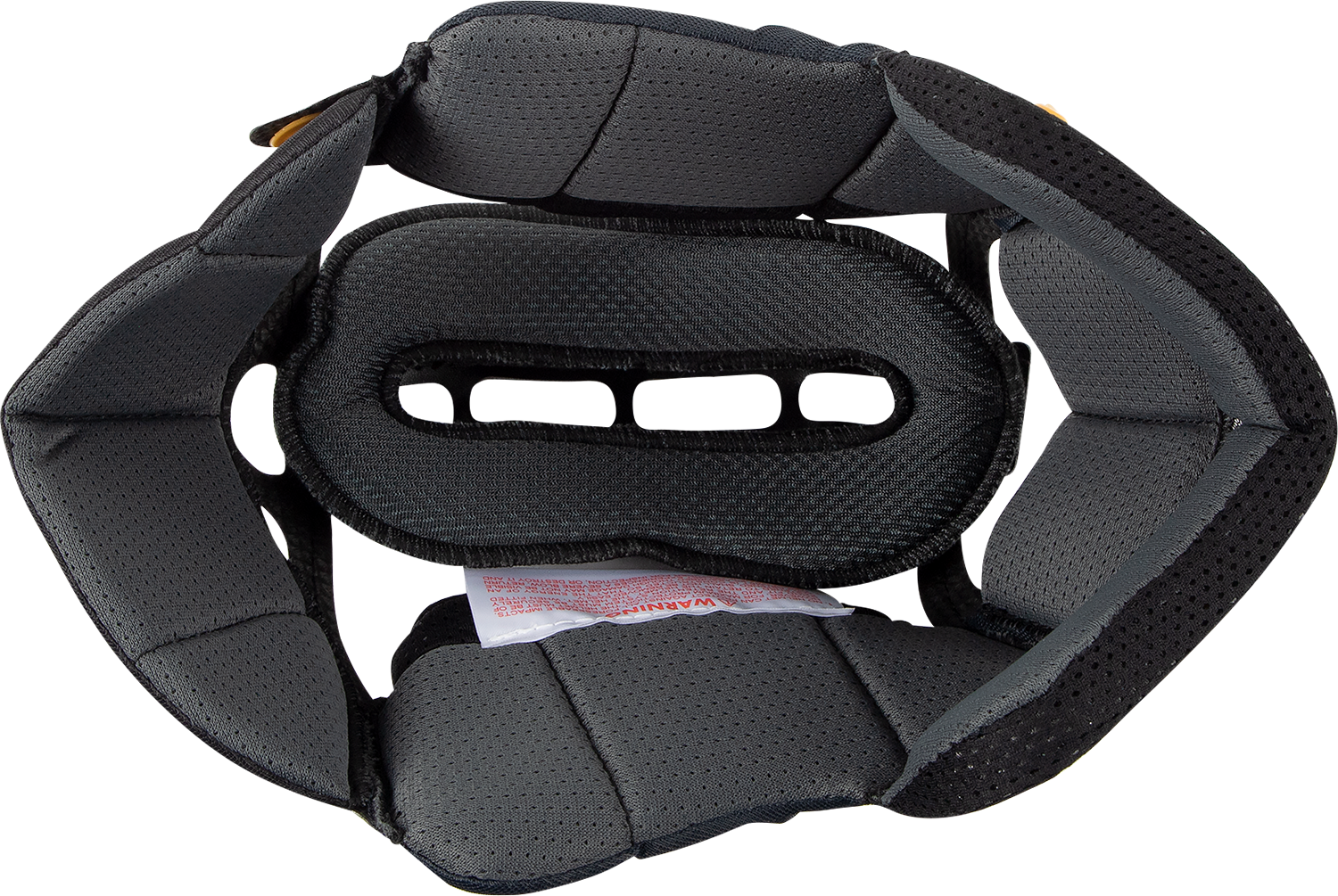 Close-up of ARAI Helmets VX-Pro4 interior pad V-7mm, part #07-5572, showing soft foam and detailed stitching inside the helmet.