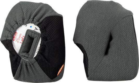 ARAI HELMETS XD-4 cheek pads with FCS® system, 25mm replacement for a comfortable fit in motorcycle helmets.
