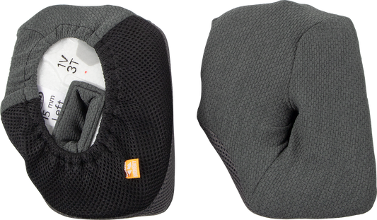 Gray ARAI Helmets VX-Pro4 cheek pads, 15 mm thickness, part number 05-5416, designed for motorcycle helmet comfort and fit.