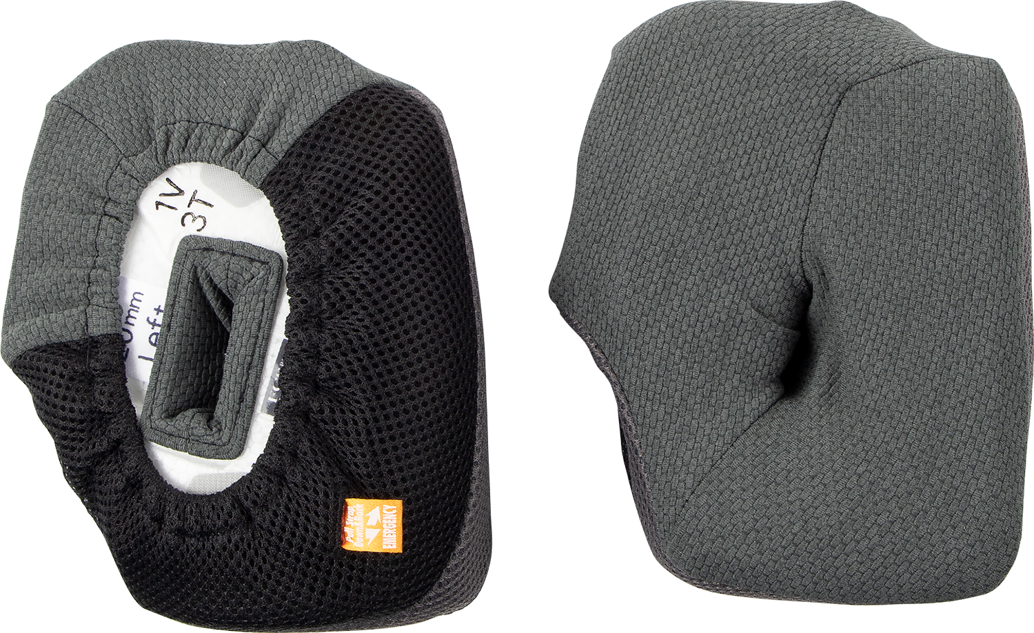 Gray ARAI Helmets VX-Pro4 cheek pads, 20mm, designed for ARAI helmets, shown in the product image.