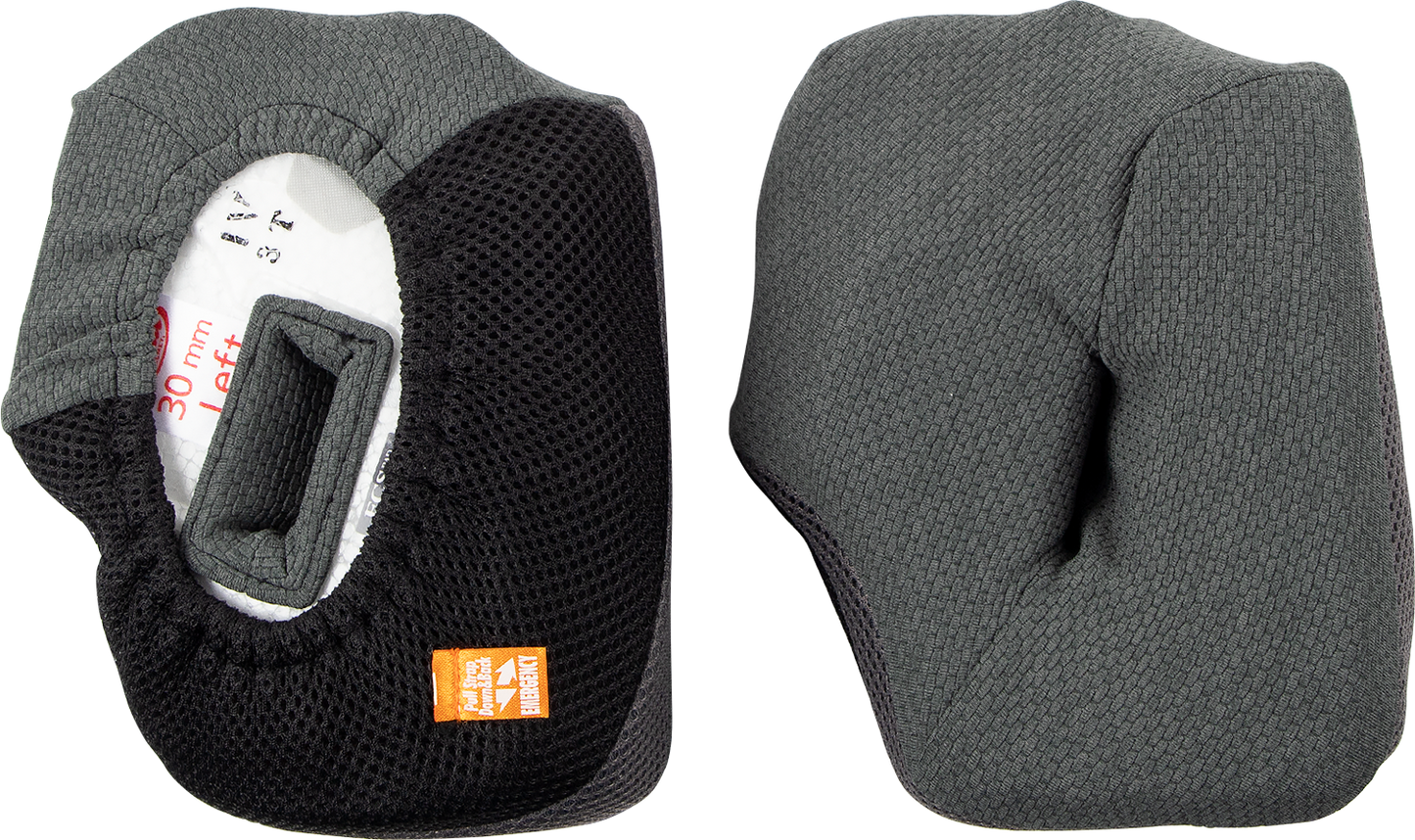 Gray ARAI Helmets VX-Pro4 cheek pads, 30mm thickness, part number 05-5419, designed for helmet comfort and fit.