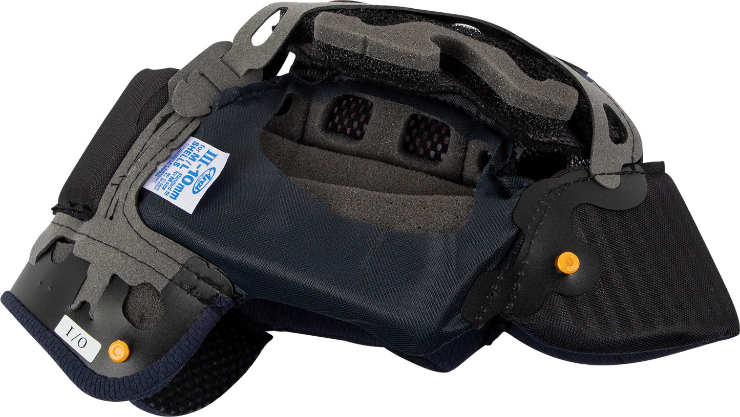 Arai Helmets Corsair-X, Signet-X & Defiant-X replacement interior pad EP III 10mm installed inside helmet for comfort.