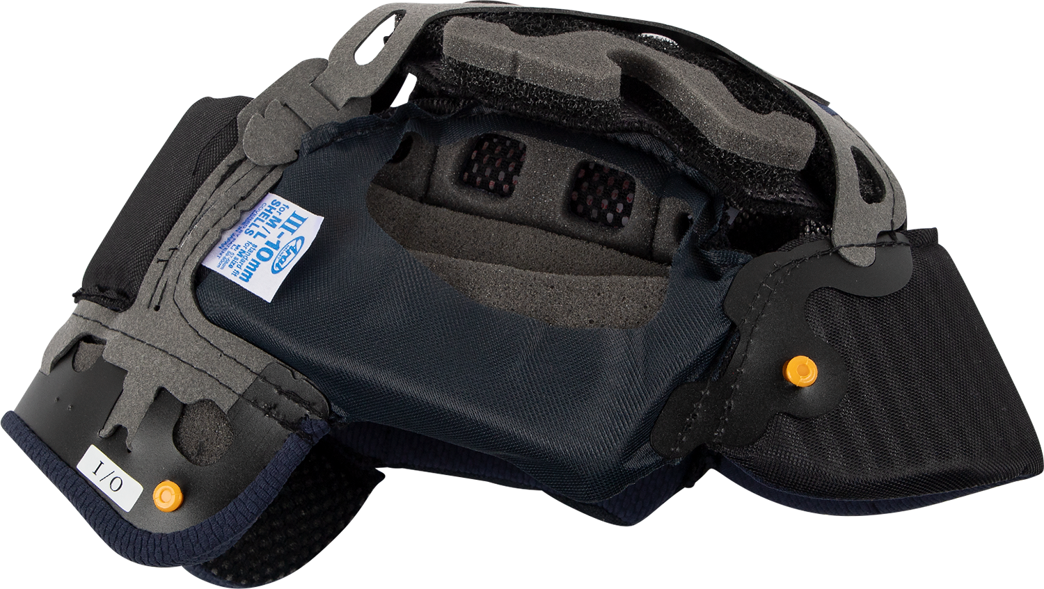 Arai Helmets Corsair-X, Signet-X & Defiant-X replacement interior pad EP III 10mm installed inside helmet for comfort.