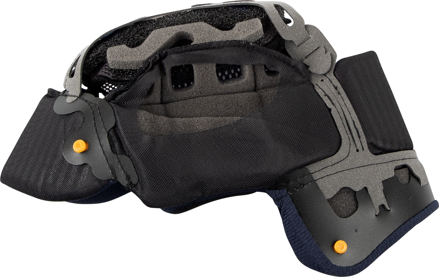 ARAi Helmets Quantum-X interior pad EP V 10mm, showing close-up of the foam padding for helmet comfort and fit.
