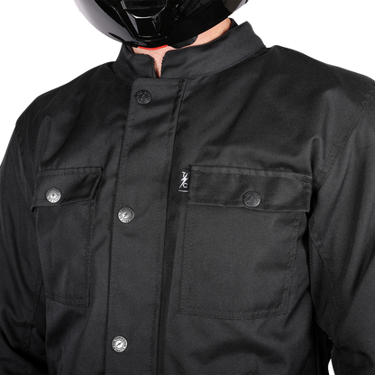 Black THRASHIN SUPPLY CO. Atlas v2 riding jacket in 2XL size, featuring durable fabric and detailed stitching.