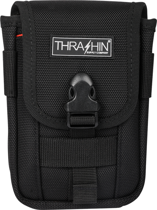 THRASHIN SUPPLY CO. multi-use pouch made of durable 1680D ballistic nylon with high visibility interior for organization.