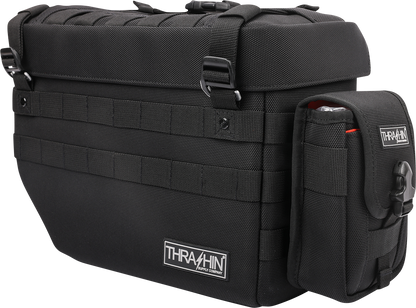 THRASHIN SUPPLY CO. multi-use pouch made of durable 1680D ballistic nylon with high visibility interior for versatile storage.