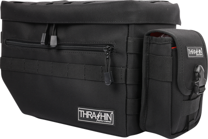Durable THRASHIN SUPPLY CO. multi-use pouch made of 1680D ballistic nylon with a high visibility interior for easy access.
