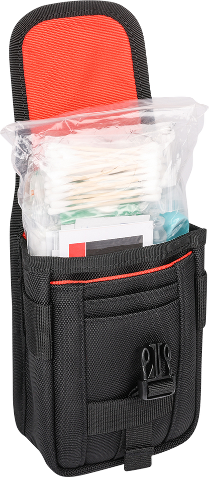 THRASHIN SUPPLY CO. Multi-use pouch in durable 1680D ballistic nylon with high visibility interior for easy access and organization.