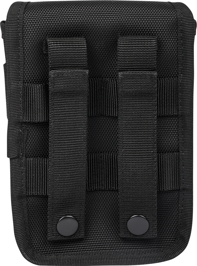 Durable THRASHIN SUPPLY CO. multi-use pouch made of 1680D ballistic nylon with high visibility interior for organization.