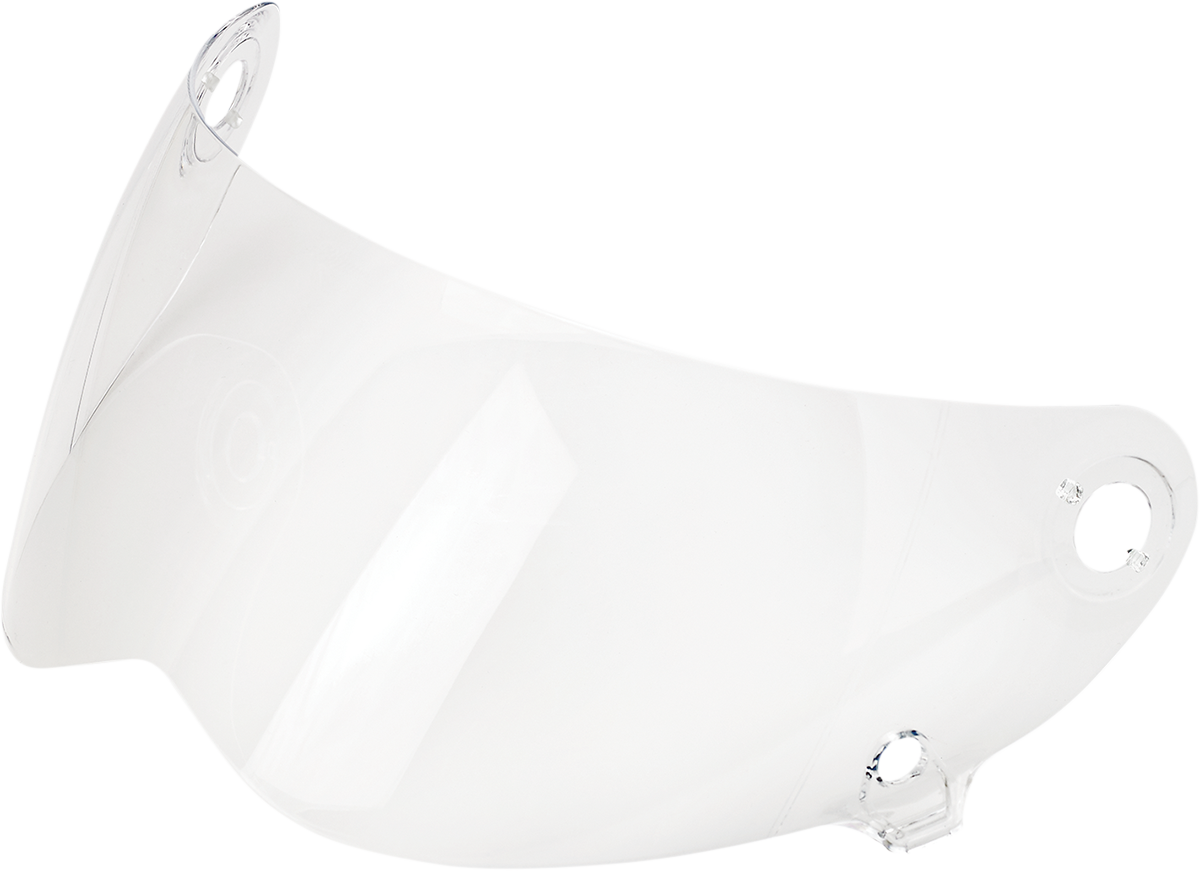 Clear BILTWELL Lane Splitter Shield Gen 2 helmet part shown on a motorcycle helmet for enhanced rider protection.