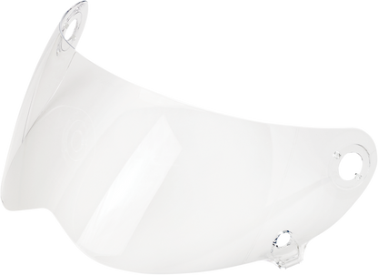 Clear BILTWELL Lane Splitter Shield Gen 2 helmet part shown on a motorcycle helmet for enhanced rider protection.