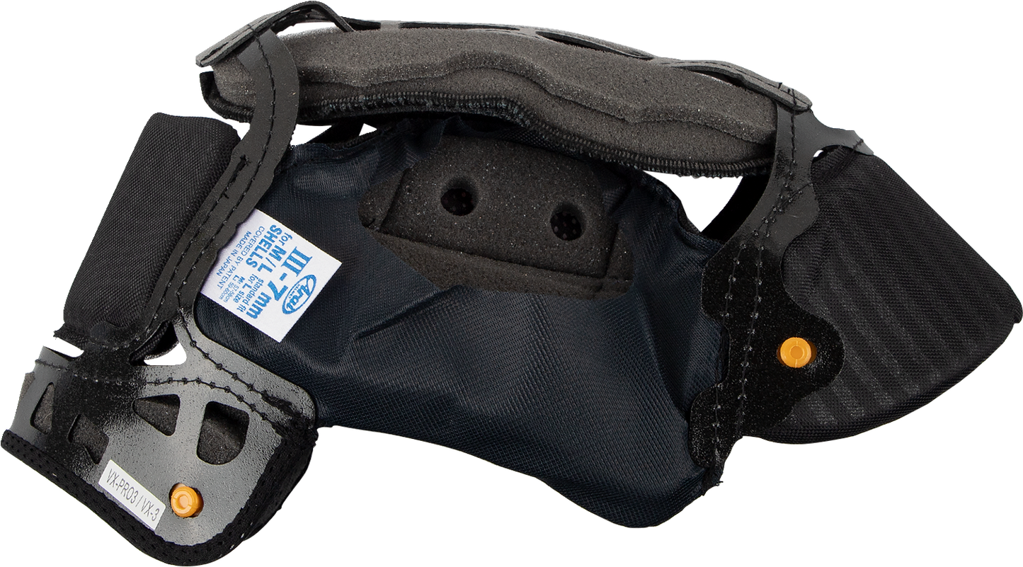 ARAÏ HELMETS XD-4, VX-Pro3, VX-Pro4 interior pad III 7mm, close-up view of helmet interior padding part number 07-5567