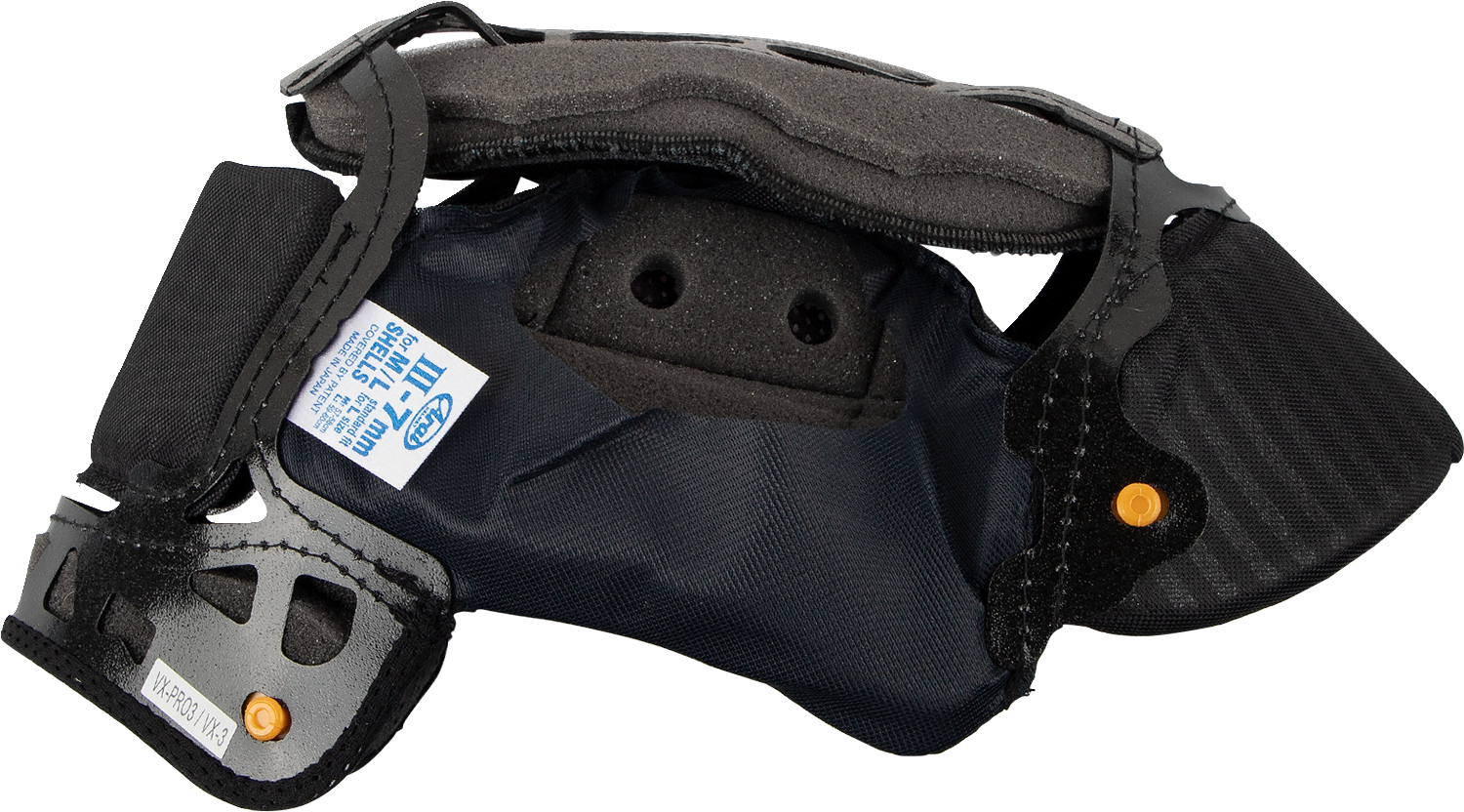 ARAÏ HELMETS XD-4, VX-Pro3, VX-Pro4 interior pad III 7mm, close-up view of helmet interior padding part number 07-5567