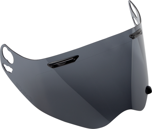 Arai Helmets XD-4 vented shield with dark tint and fog-resistant coating, designed for motorcycle helmet visibility and protection.