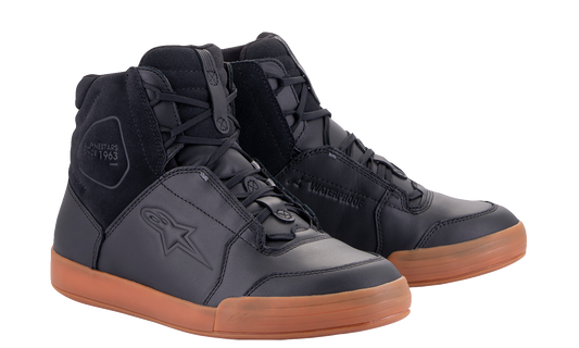 Alpinestars Chrome waterproof urban sneakers for men in black and brown, US 14, featuring sleek design and durable material.