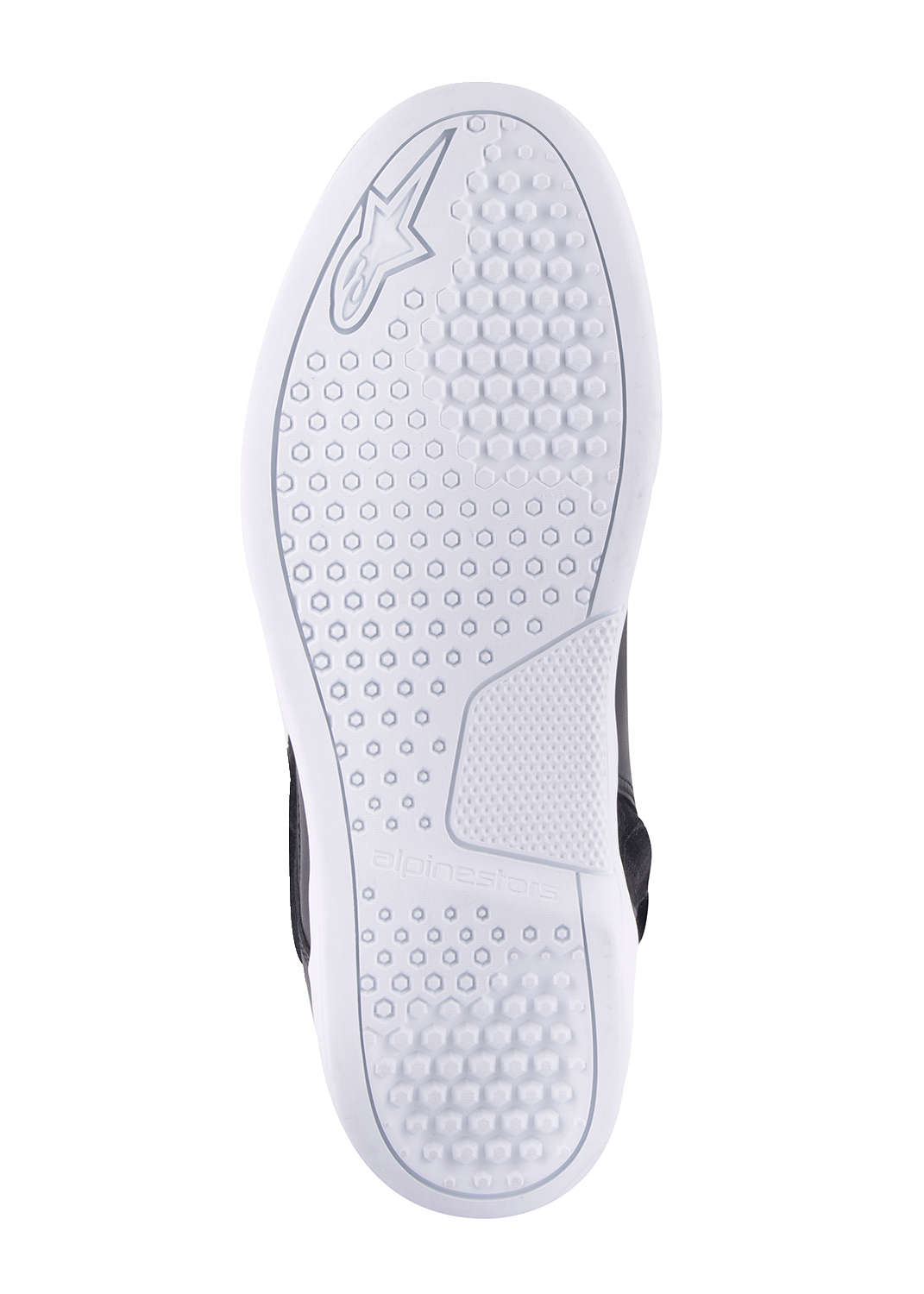 Alpinestars Chrome waterproof shoes in black and white, US size 10, EU size 43, featuring sleek design and sturdy construction.
